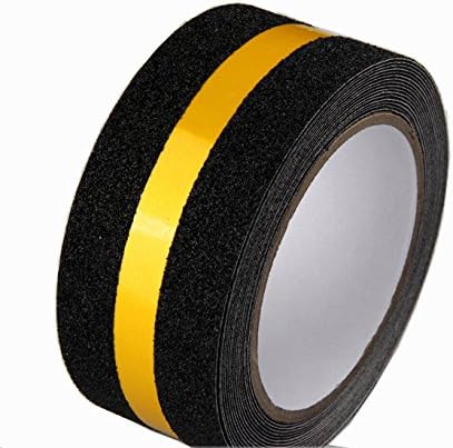 Anti Slip Traction Tape with Reflective Stripe,Yellow Reflective Anti Slip Safety Grit Non Slip Tape Highest Traction 1.97 Inch x 16.4 Foot,Anti-Slip Tape, Floor tape,stairs Tape,Safety Tape
