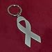 Cancer Awareness Ribbon Keychain - Metal Ribbon - Great Gift for Honoring Cancer Survivors or Those Battling Cancer, or for Friends or Loved Ones of Those Lost to Cancer