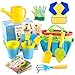 INNOCHEER Kids Gardening Tools, Kids Gardening Set with STEM Learning Guide, Kids Watering Can, Washable Apron, Gloves, Shovel, Rake, Fork and Garden Tote Bag-Children Gardening All in One Kit
