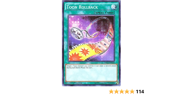 Amazon Com Yu Gi Oh Toon Rollback Drl2 En024 Dragons Of Legend 2 1st Edition Super Rare Toys Games