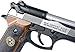 Evike WE-Tech Samurai Edge Biohazard ATV2 Airsoft Gas Blowback M9 Semi-Auto/Full Auto Pistol - Two Tone - (54080)
