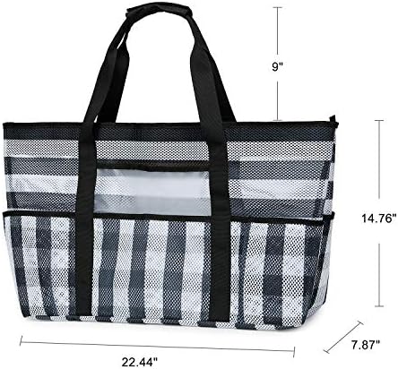 BLUBOON Mesh Beach Bag Toy Tote Bag Family Pool Oversized 22 inches Shopping Bag Waterproof Cell Phone Pocket Sandproof Bottom 5 BLUBOON Mesh Beach Bag Toy Tote Bag Family Pool Oversized 22 inches Shopping Bag Waterproof Cell Phone Pocket Sandproof Bottom