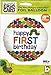 Happy 1st Birthday Balloon The Very Hungry Caterpillar by Eric Carle 18 Round Foil for Helium Inflation Party Decoration in Green Blue Orange Red Yellow Polka Dots and Multi Color Bug Words on White