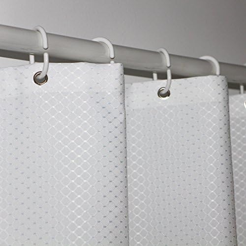 Eurcross White Waffle Weave Shower Curtain 180 x 210cm Long - Image 3