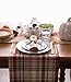 DII Give Thanks Plaid Fall Table Decor, Autumn & Thanksgiving Tabletop Linens, 14x72 Table Runner