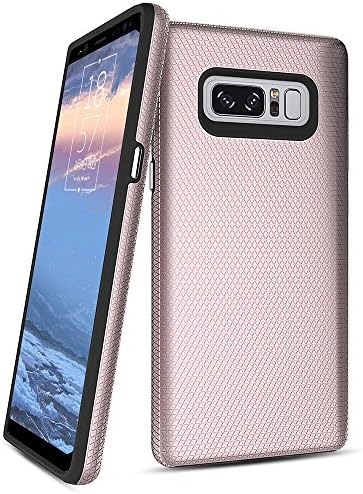 Galaxy Note 8 Case,Singularity Products [Shock Absorbing][Anti Scratch] Heavy Duty Dual Layer Rubber Protective Case Cove for Samsung Galaxy Note8 (2017) - Rose Gold