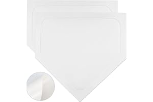 Mototo 2/3/4/6/8PCS White Baseball Home Plate Rubber Throw Down Baseball Bases 16 inch Softball Home Plate Kickball Bases for Kickball Practice Pitching Hitting Training Equipment