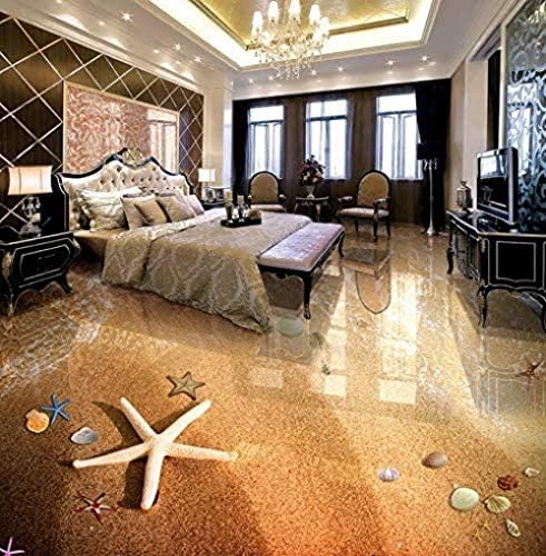Xiutailtd カスタム写真フロア3d壁紙モダンアート粘着ビーチシェル3dフロア3dpvcフロア 450x315 Cm 日本最大級の品揃え