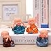FishMM Set of 4 Monks Figurine, Wise Resin Monks Decorative Ornaments, Hear No Evil See No Evil Speak No Evil Do No Evil Statue, Car Home Desk Shelf Decor Collectible Art