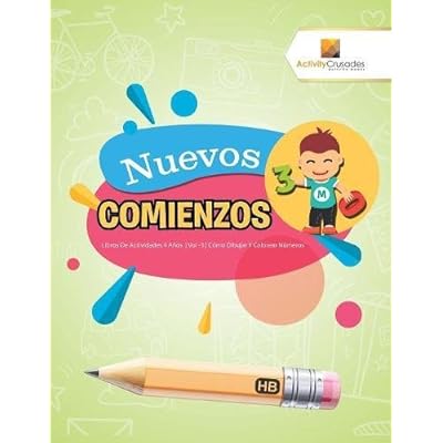 Nuevos Comienzos: Libros De Actividades 4 Años | Vol -3 | Cómo Dibujar Y Colorear Números