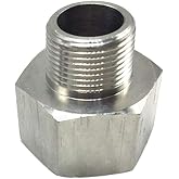 1/2" NPT Male To M14x1.5 Female Brass Adapter – Pipe Fitting For Hydraulic & Fuel Lines