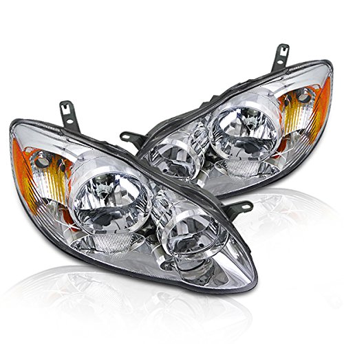 Instyleparts Toyota Corolla Clear Lens Headlights with Chrome Housing