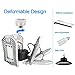 Qimedo Garage Lighting 80W, 8000lm Deformable Led Garage Lights , Shop Work Light with 3 Adjustable Wings,Tribright Garage light for Workshop, Warehouse (No Motion Detection)