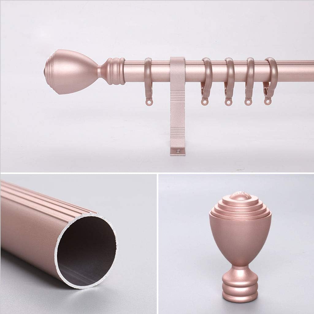 BLSTY Standard Wall Curtain Rod, Drapery Rod Single With Urn Finials