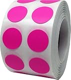InStockLabels Color Coding Dot Labels 1/2 Inch 1,000 Adhesive Stickers, Hot Pink