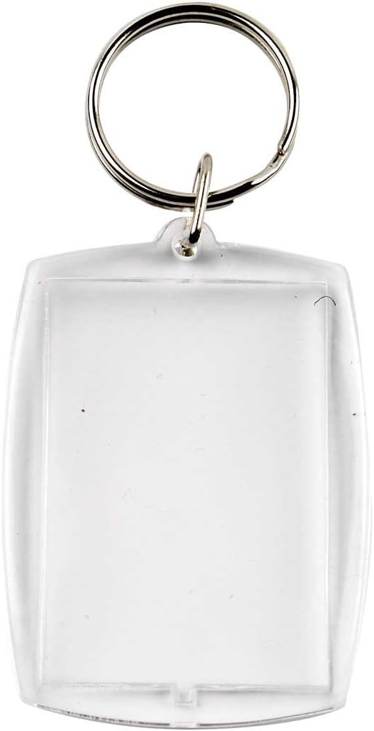 Key rings, size 40x50 mm, Rectangular, 25pcs