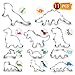 Dinosaur Cookie Cutters Set - 11 PCS Stainless Steel Shaped Cookie Candy Food Cutters Molds for DIY, Kitchen, Baking, Kids Dinosaur Theme Birthday Party Supplies Favors