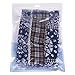 BCP Girl Flower Pattern Woman Waist Apron Half Bistro Aprons with Pocket for Restaurant Waitress Waiter (Blue)
