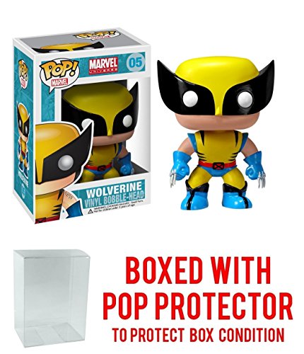 Funko Pop! Marvel: X-Men - Wolverine Vinyl Figure (Bundled with Pop BOX PROTECTOR CASE)