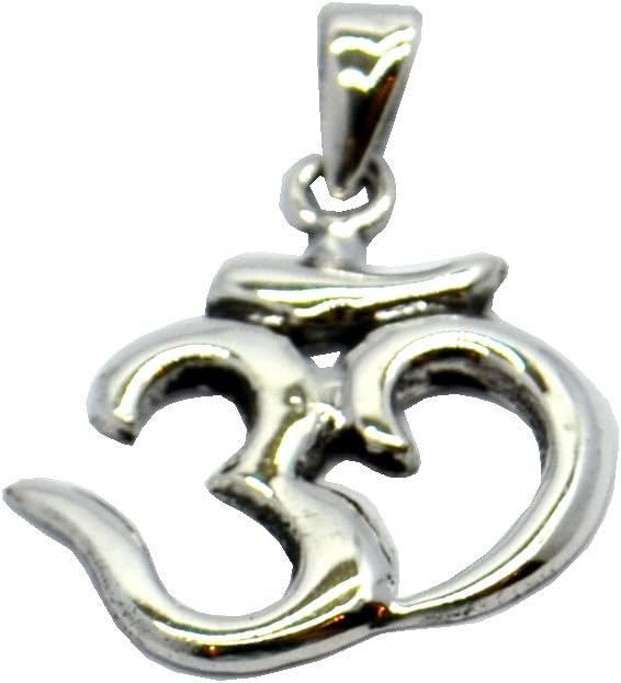 Om/Aum Shaped Symbol Sterling Silver Pendant