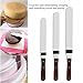 Icing Spatula, BESTOMZ 3 Offset Cake Spatula Set with Wooden Handle Stainless Steel Cake Decorating Spatulas (5.7
