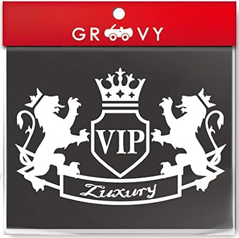 Amazon Vip ラグジュアリー 車 シール エンブレム 王冠 ライオン ドレスアップ カスタム デカール ステッカー おしゃれ 035 ホワイト ステッカー デカール 車 バイク