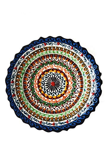 Ayennur Turkish Decorative Plate Handmade Ceramic Ornament for Home&Office Wall Decor