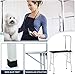 BestPet 32inch Foldable Dog Grooming Table with Adjustable Height Arm/Noose Heavy Duty Drying Table Portable Trimming Table Pet Grooming Table for Dogs Cats Black