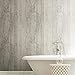 RoomMates York Wallcoverings ZB3347 Wide Wooden Planks Wallpaper, Gray/Black/Off White