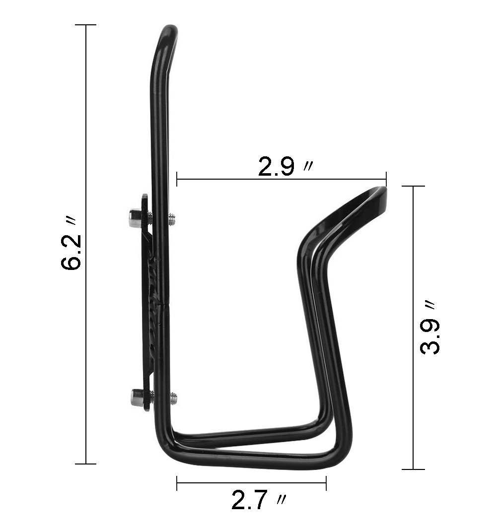 Water Bottle Cage - LYPUN Bicycle Water Bottle Holder For Road Mountain Bike With Lightweight Aluminum (2 Pack)