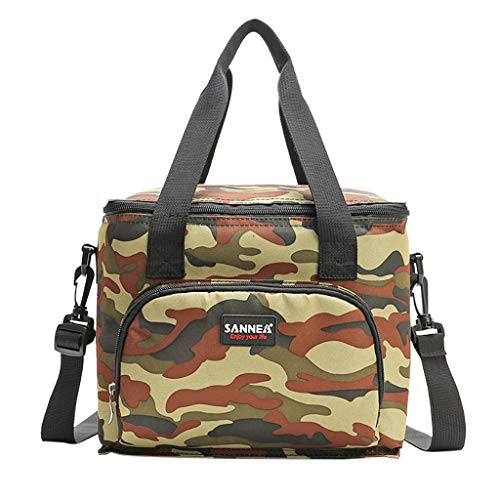 Aviat Portable Moistureproof Insulated Cooler Lunch Bag Crisper Camping Picnic Classification Box Durable Oxford Cloth Shoulder Bag