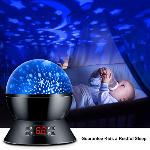 Toys for 4-10 12 months Previous Boys/Women & Room Decor, SCOPOW Evening Mild with Timer Auto-Shut Off, 360 Diploma Rotation Coloration Altering Star Projector for Ceiling for Adults (Black-Toys)