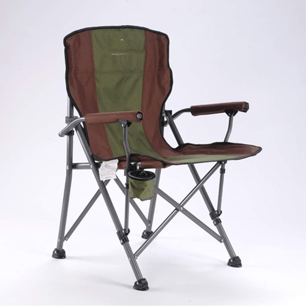 BERGAMO Campingstuhl Faltbar - Outdoor Klappstuhl Mit Armlehnen Bis 150kg