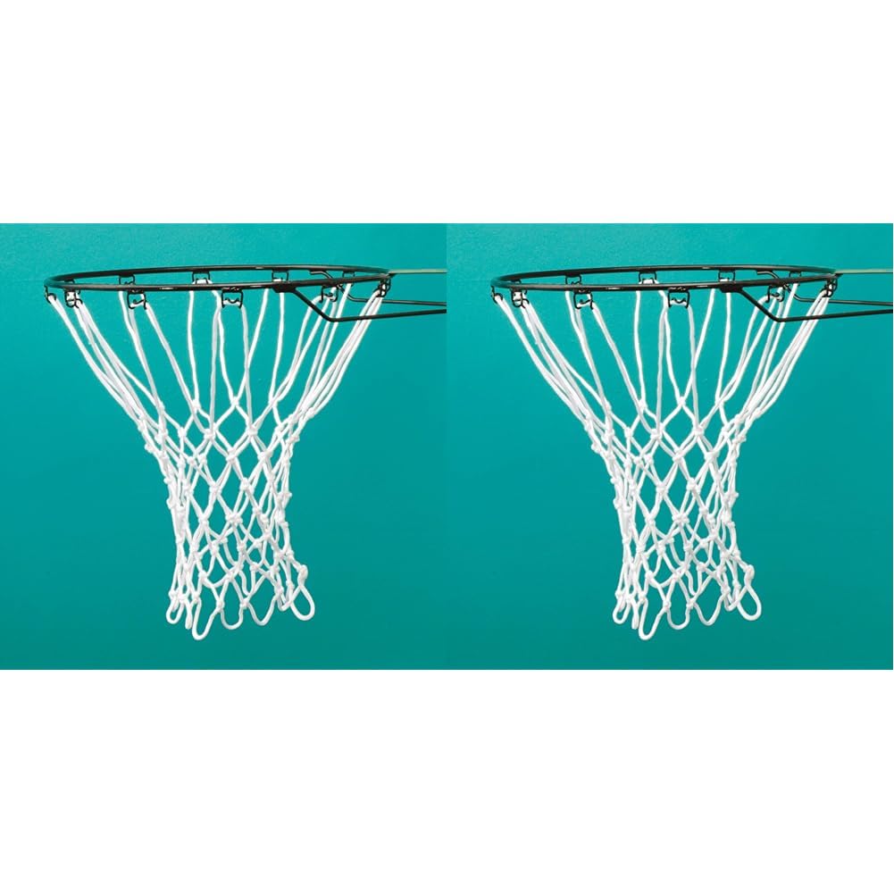Sure Shot Unisex Sure Shot Heavy Duty - White Basketball Net, White, One Size UK (Pack of 2)