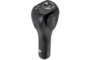 LIMITLESS INNOVATIONS React 7-in-1 Vehicle Emergency Multi-Tool by ChargeHub with 2200mAh Power Bank, USB Car Charger, Window Breaker, Concealed Seat Belt-Cutter, Flashlight, Red Flashing Light, & Audible S.O.S Alarm.