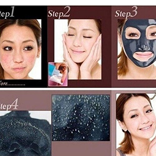 Hunputa Blackhead Purifying Peel Off Mask,Activated Charcoal Blackhead Exfoliators Remover Clear Mask Black Mud Pore Removal Strip Mask For Face Nose Acne Treatment