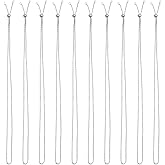SUNNYCLUE 1 Box 10 Pack 24 Inch/0.6m 2mm Slider Necklace Chains Silver Bulk Stainless Steel Adjustable Ball Bead Findings for Jewelry Making Supplies DIY Women