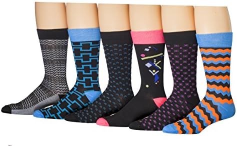 Men 12 Pack Colored Patterned Mens Dress Socks