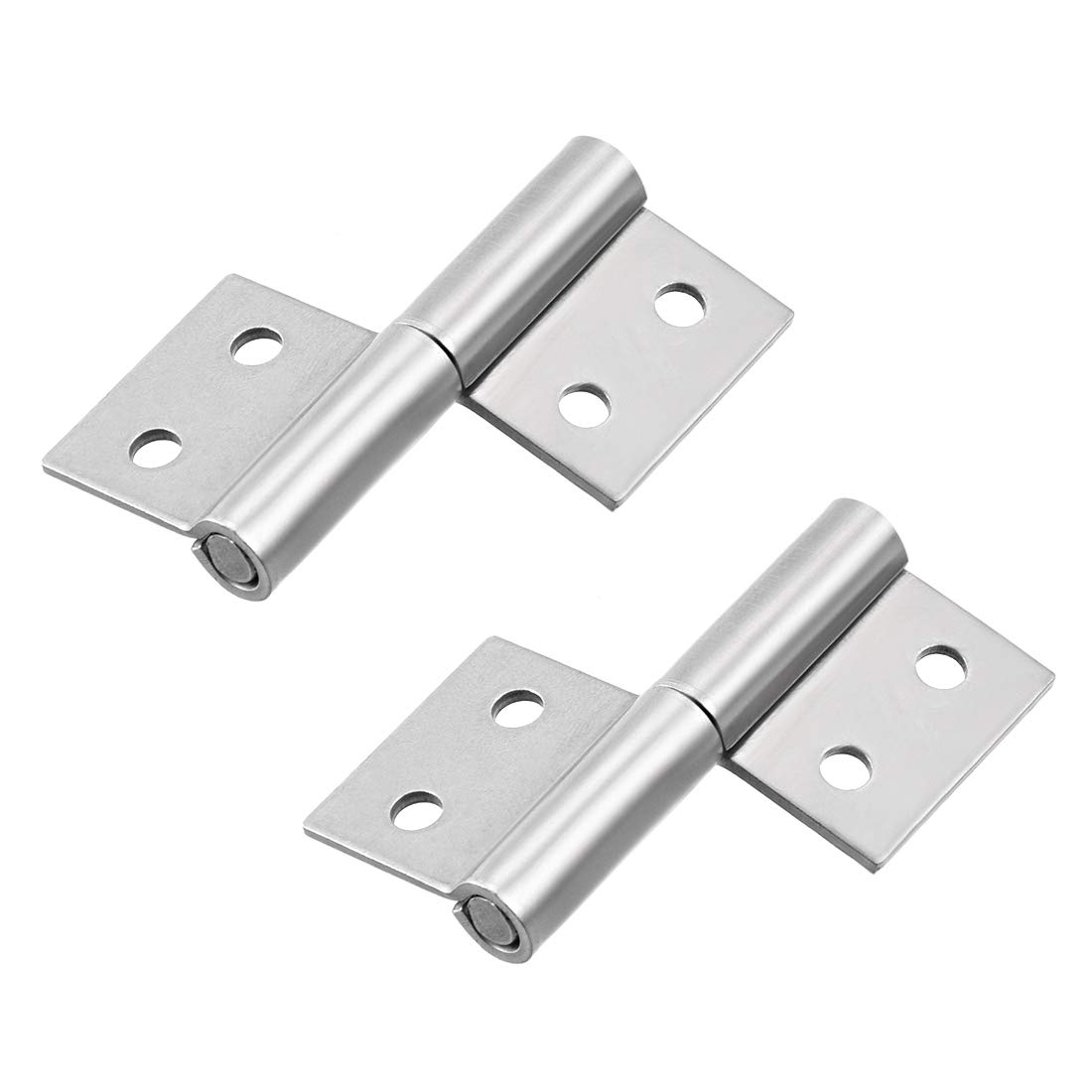 sourcing map 2-inch Long Steel Small Slip Joint Flag Hinge - Lift Off Right Handed Lid Door 2pcs