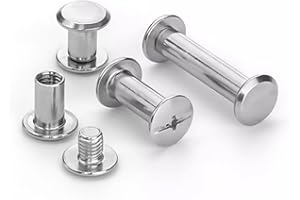 ANRUIDE Chicago Screws M5 304 Stainless Steel Screw Post Binding Leather Screw for DIY Leather Bookbinding Bag Decoration (60)