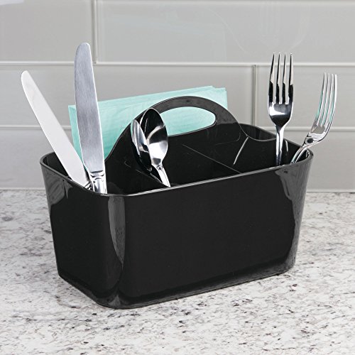InterDesign Clarity Silverware, Flatware Caddy Organizer for Kitchen