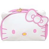 Fast Forward Hello Kitty Cosmetic Makeup Bag Officially Licensed 9 Inch Pink and White Leather Toiletry Tote Bag