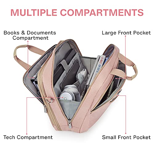 BAGSMART Inch Laptop Bag, Large Expandable Briefcase for