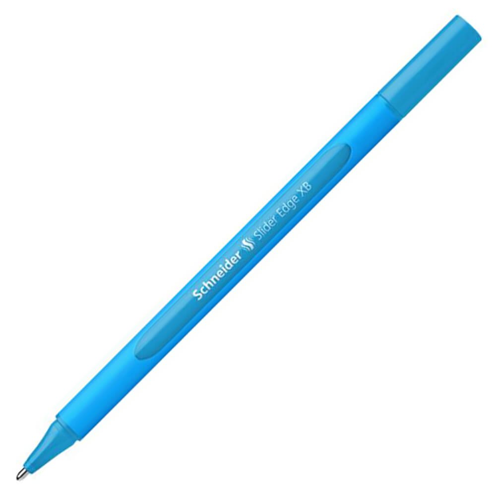 Schneider writing instruments ballpoint pen Slider Edge, cap model, XB, light blue, barrel: cyan-light blue, 1-pack