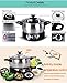 1.8L LIVEN Electric Hot Pot with Separated 304 Stainless Steel Pot Body and Adjustable Power for Shabu Shabu, Cooking Noodles, Boiling Water Small Electric Cooker 1000W 120V DHG-180F