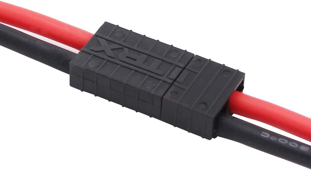 OliYin 2pairs TRX Male Female Connectors Cable with 12awg 10cm Slicone Wire for RC LiPo Battery FPV Turnigy/Zippy(pack of 2) - Image 5