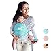 Beechtree Baby Modal Baby Wrap | Baby Carrier | 50% More Breathable 2X Softer Than Cotton Carrier Wraps | Cool Light Stretchy Comfy Sling Wrap with Pocket | Unique Baby Gift | (Grey/Blue)