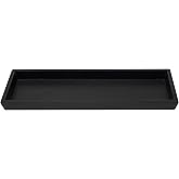 Black Wood Tray - Vanity, Bathroom Toilet Tank Tray, Countertop Organizer, Perfume or Jewelry Storage, Candles or DIY Decor Projects and Centerpieces