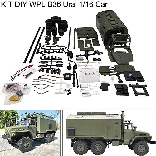 DIY Racing Toys,Remote Control Car WPL B36 Ural 1/16 RTR 2.4G 6WD RC Car Electric Off-Road Military Truck Crawler Remote Control Off-Road Vehicle Toy