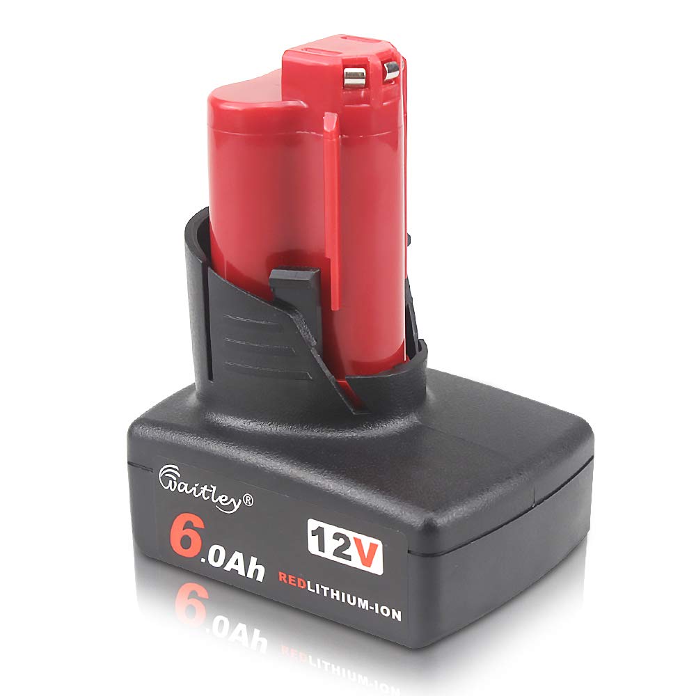 Amazon Waitley M12 12V 6Ah Battery For Milwaukee M12 Replacement amazon-waitley-m12-12v-6ah-battery-for-milwaukee-m12-replacement